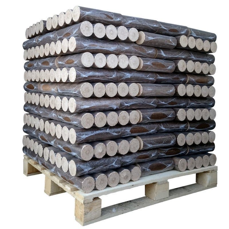 Bûches de bois densifié - 100 % Feuillus - Palette de 960 Kg