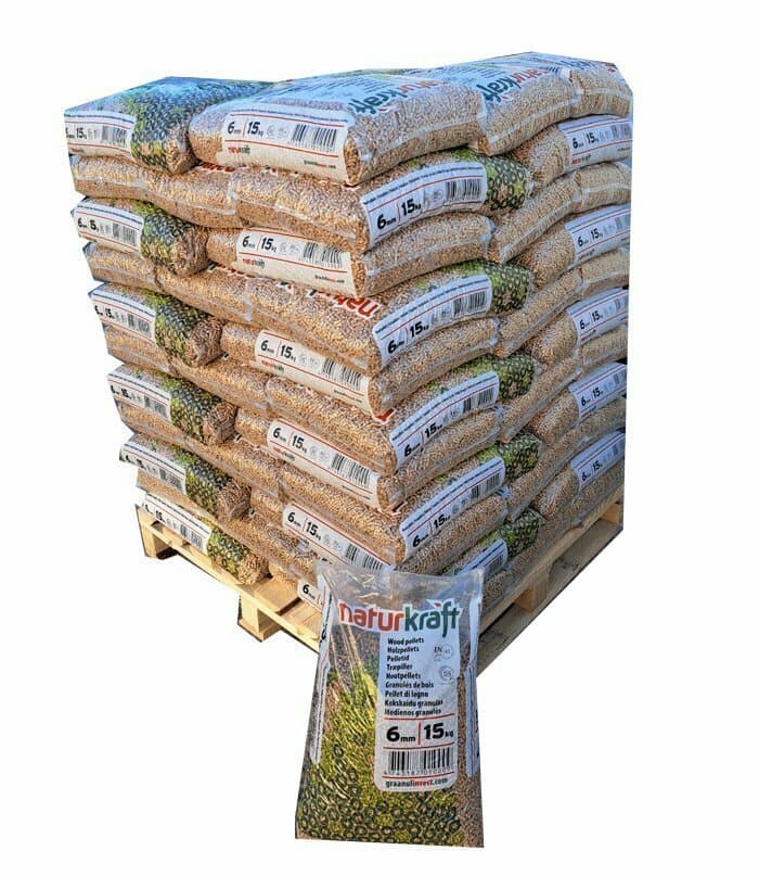 Granulés de bois de Naturkraft - Palette de 66 sacs
