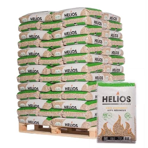 Pellet HELIOS - Palette de 65 sacs de 15 kg - 100% résineux