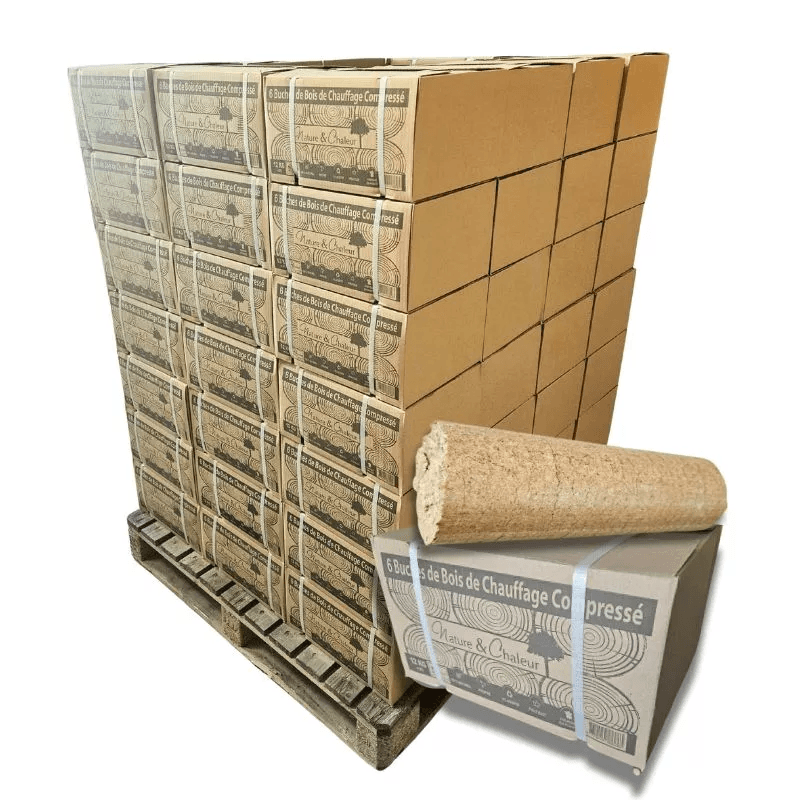 Bois densifié Confort - Palette de 960 Kg - Feuillus durs et résineux